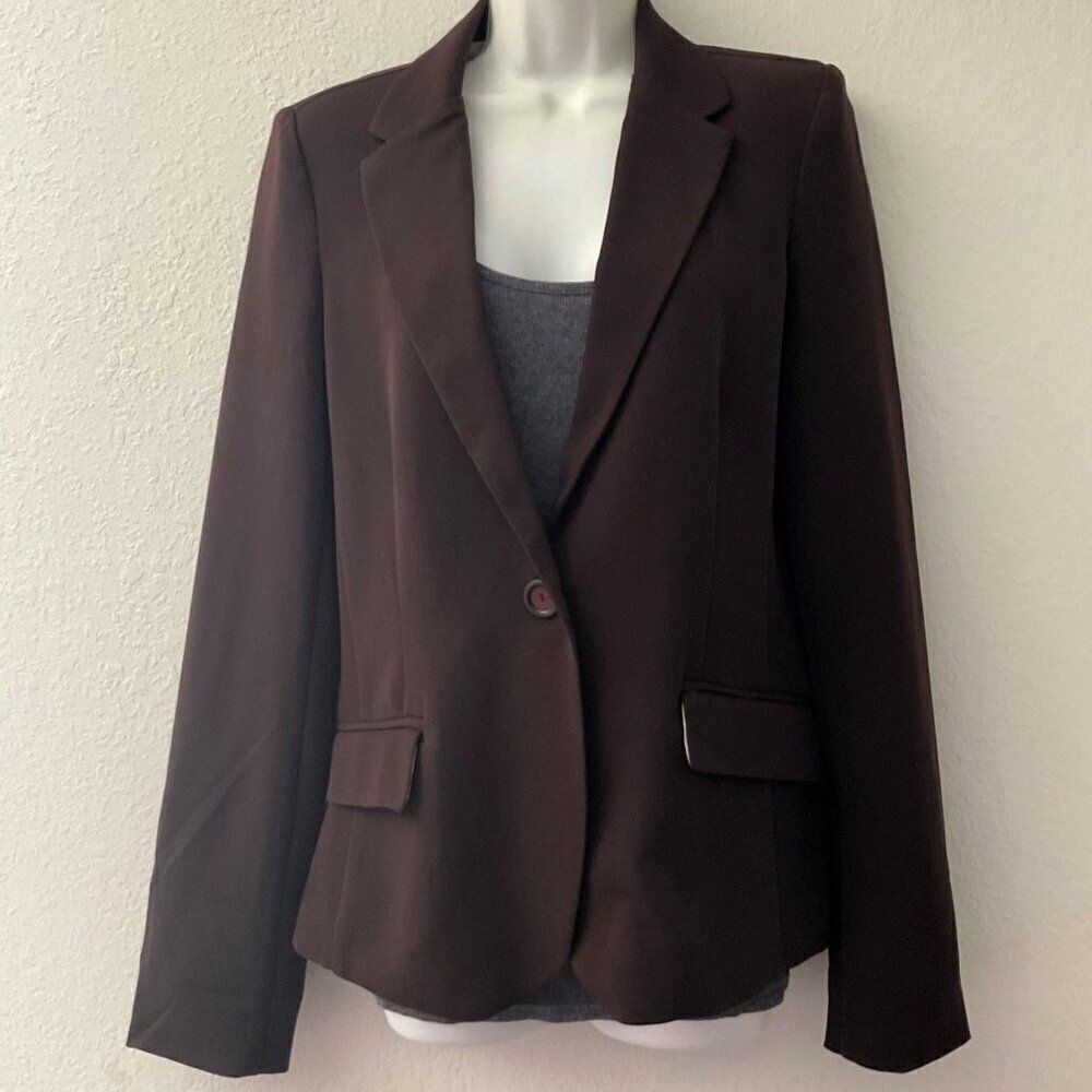 New Y2K Ambiance Brown Dress Blazer Casual Large